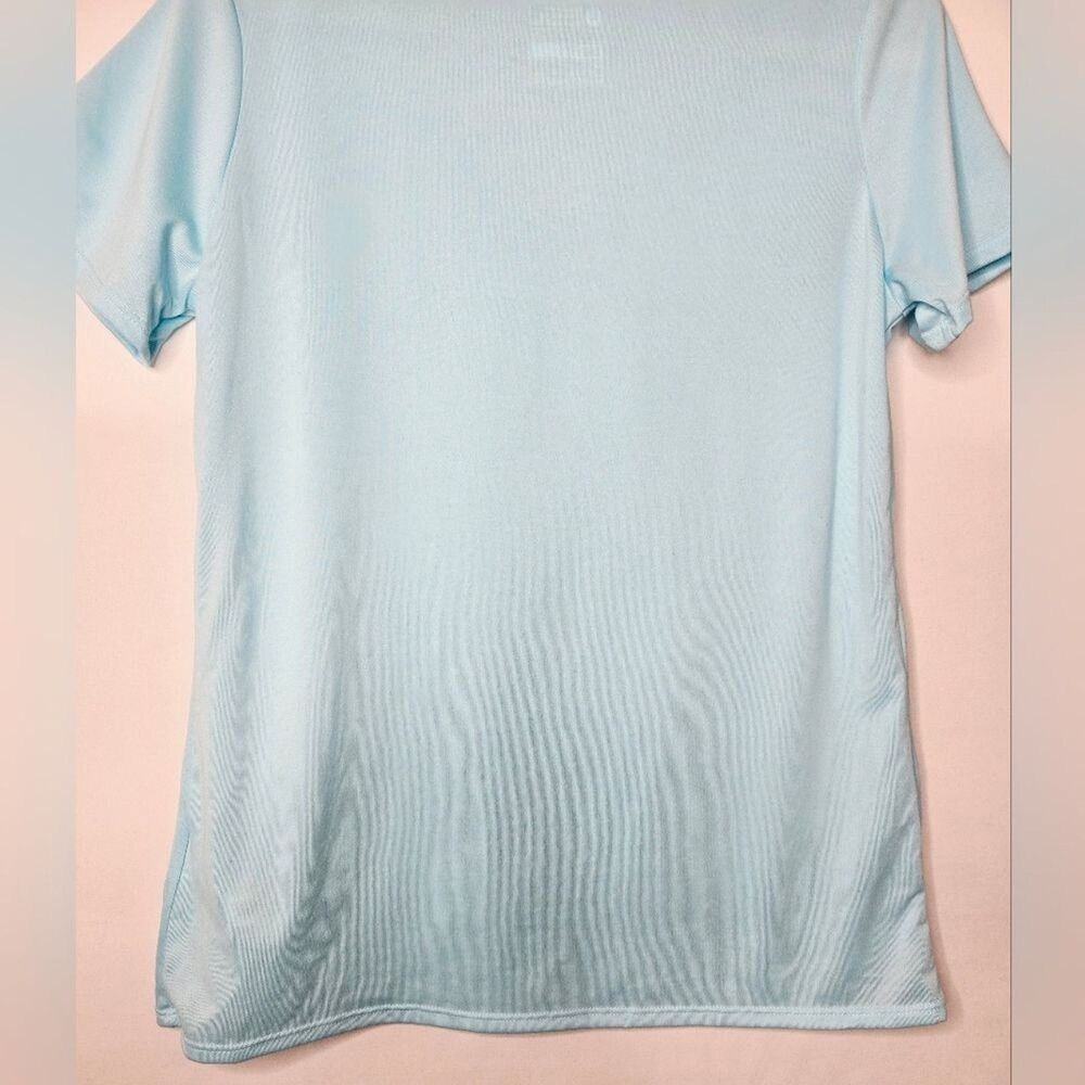 Women's Nike Tee Athletic Cut Dri-Fit V-Neck Aqua Turquoise Shirt. Size large. - Picture 7 of 7